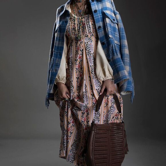 Agua by Agua Bendita Hortensia Pleated Floral Cotton Maxi Dress - Picture 5 of 14